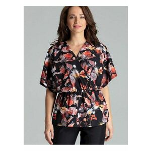 Bluza dama - florala - cu maneci kimono - multicolor - poliester imagine