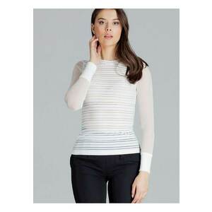 Bluza dama - bej - maneci lungi din plasa - moale - viscoza imagine