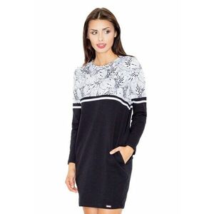 Rochie mini dama Carnwene M510 alb-negru imagine