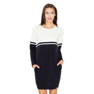 Rochie mini dama Carnwene M510 ecru-negru imagine