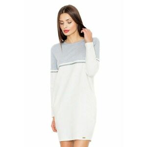 Rochie mini dama Carnwene M510 alb-gri imagine