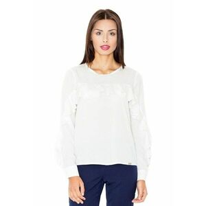 Tricou dama cu maneca lunga Lyorre M466 ecru imagine