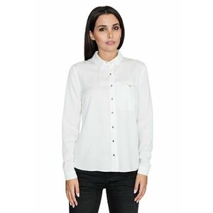 Camasa eleganta de dama M581 - alb - din viscoza - maneci lungi - pentru birou si ocazii speciale imagine