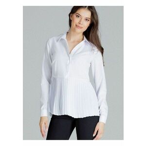 Bluza dama - alba - maneci lungi - semi fermoar - poliester imagine