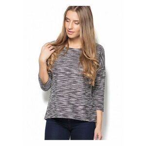 Bluza dama gri - stofa melange - maneci 3/4 - croiala larga imagine
