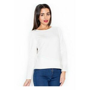 Bluza dama eleganta - maneci lungi - bej - bumbac 95% elastan 5% imagine