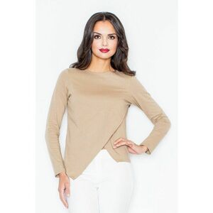 Bluza dama - Asimetrica - Poliester/Elastan/Viscoza - Crem - imagine