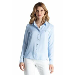 Camasa de dama M581 - eleganta - albastra - din viscoza - cu maneci lungi imagine