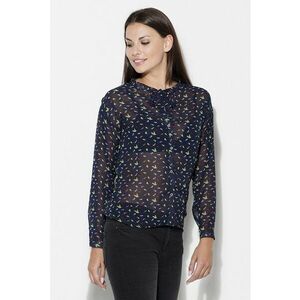 Camasa dama K135 - bleumarin - maneci lungi - poliester - imagine