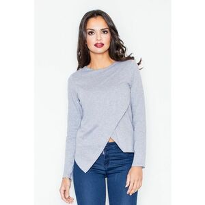Bluza dama - Asimetrica - Poliester/Elastan/Viscoza - Albastru deschis - imagine