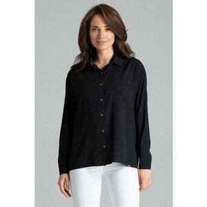 Camasa dama - L059 - neagra - poliester - maneca lunga - imagine
