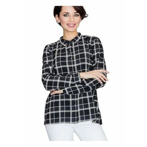 Camasa dama - cu maneci lungi - neagra - poliester. imagine