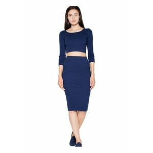 Set fusta/top dama - Bumbac/Elastan - Bleumarin imagine