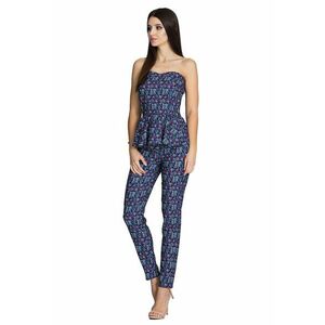 Set pantaloni lungi si bluza corset - model M606 - bleumarin - poliester imagine