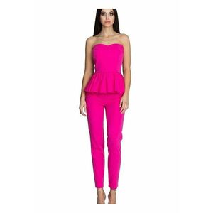 Pantaloni dama - Poliester/Viscoza - Roz - imagine