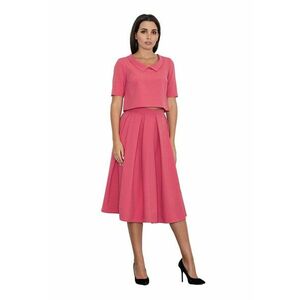 Set dama M579 - fusta si bluza - culoare coral - poliester 100% - imagine