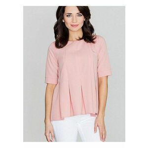 Bluza dama - roz - poliester - maneci scurte - decolteu rotund imagine