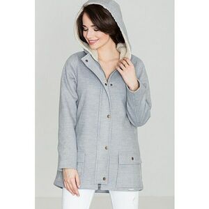 Geaca dama K306 - gri - poliester - maneci lungi - design simplu - imagine