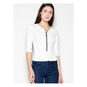 Body bej - cu maneci 3/4 - inchidere cu fermoar - material moale imagine
