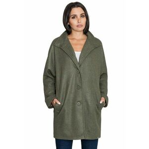 Palton dama M589 - Poliester/Viscoza - Verde - imagine