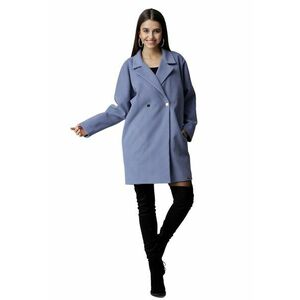 Palton dama M625 - Poliester/Viscoza - Albastru imagine