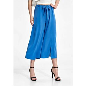 Pantaloni dama - eleganti - albastru - poliester imagine