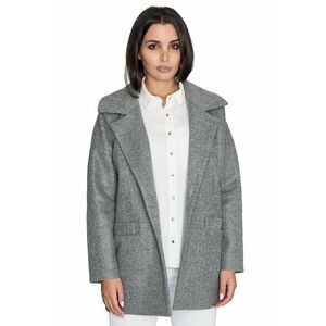 Palton dama M625 - Poliester/Viscoza - Gri - imagine
