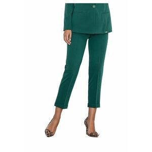 Pantaloni dama M552 - verzi - talie inalta - poliester/viscoza imagine