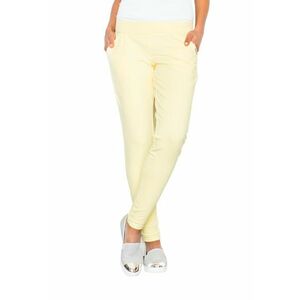Pantaloni dama - M305 - galben - bumbac/poliester - imagine
