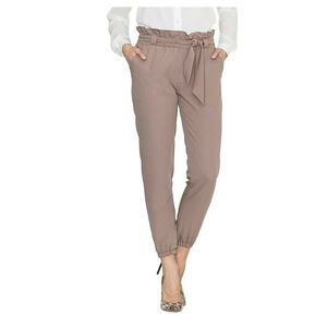 Pantaloni dama - K296 - culoare maro - poliester/elastan/viscoza - imagine