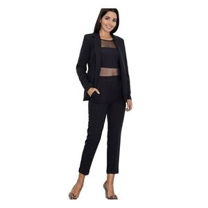 Pantaloni dama - Negru - Eleganti - Poliester/Viscoza imagine