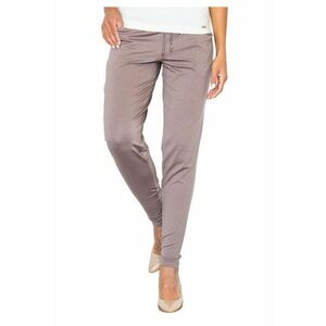 Pantaloni dama M280 - cu snur - maro - viscoza/elastan imagine