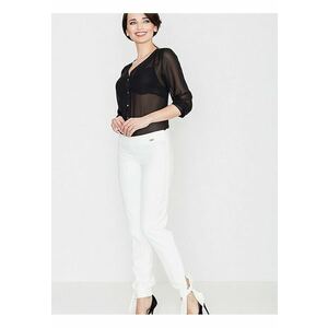 Pantaloni dama - alb - poliester imagine