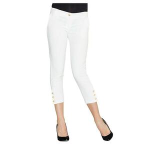 Pantaloni dama - K372 - ecru - poliester - elastan - viscoza imagine