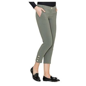 Pantaloni dama - K372 - verde - poliester - elastan - viscoza - imagine