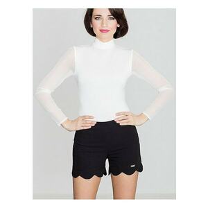 Pantaloni scurti dama - negru - confortabili - poliester-viscoza - imagine