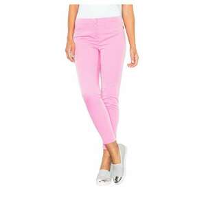 Pantaloni dama - M293 - roz - poliester si viscoza - imagine