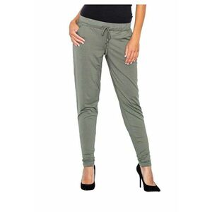 Pantaloni dama M280 - verde - viscoza/elastan - legati in talie - lejeri - imagine