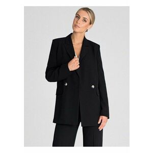 Sacou dama negru - elegant - cu maneci lungi - din poliester imagine