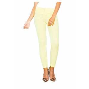 Pantaloni dama - M293 - galbeni - poliester si viscoza imagine