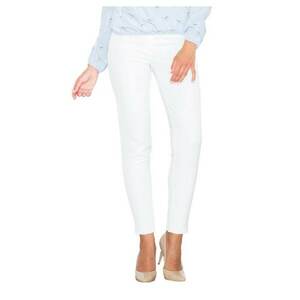 Pantaloni dama - M377 - alb - poliester si elastan imagine