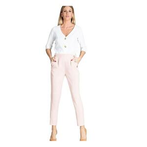 Pantaloni dama - Roz - Poliester imagine