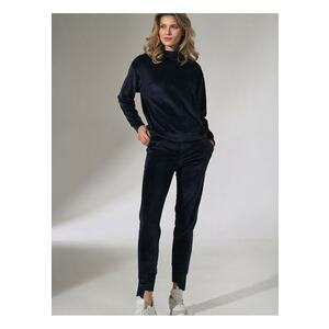 Pantaloni de trening bleumarin - conici - elastan/poliester - cu buzunare imagine