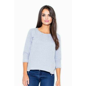 Bluza dama - Fermoare - Poliester/Elastan - Gri albastrui imagine