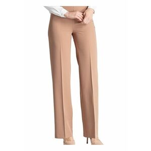 Pantaloni dama - Lungi - Maro - Poliester/Viscoza imagine