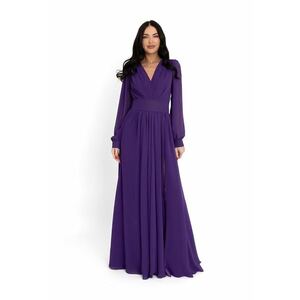 Rochie maxi cu decolteu in V si slit imagine