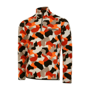 Hanorac din fleece barbati poliester - multicolor - guler ridicat - fermoar imagine