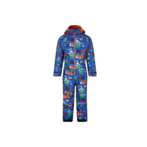 Costum de iarna copii albastru - 100% poliester - impermeabil - cu gluga - set imagine