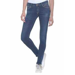 Pantaloni dama denim - talie medie - bleumarin - bumbac - XS imagine