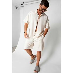 Set Island Mood camasa si pantalon scurt Beige 16782 imagine